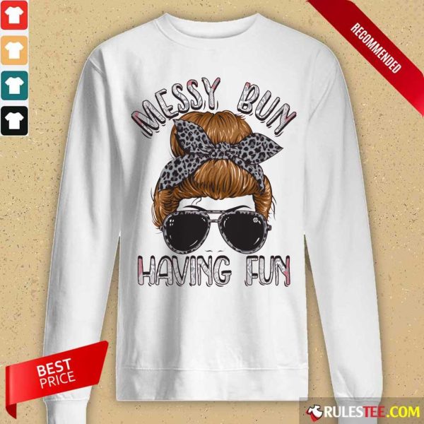 Messy Bun Having Fun Simply Southern Collection Long-Sleeved