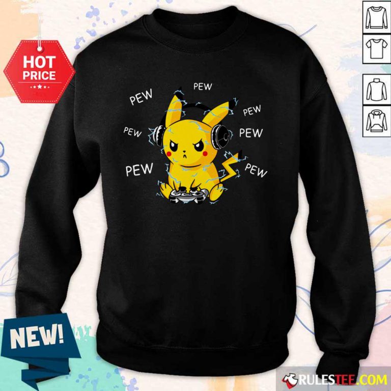 Pikachu Play Game Pew Pew Sweater