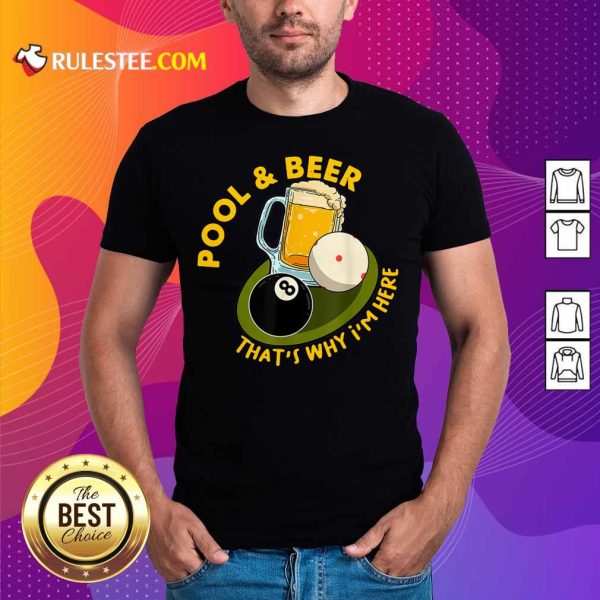 Pool And Beer That's Why I'm Here Billiard Shirt