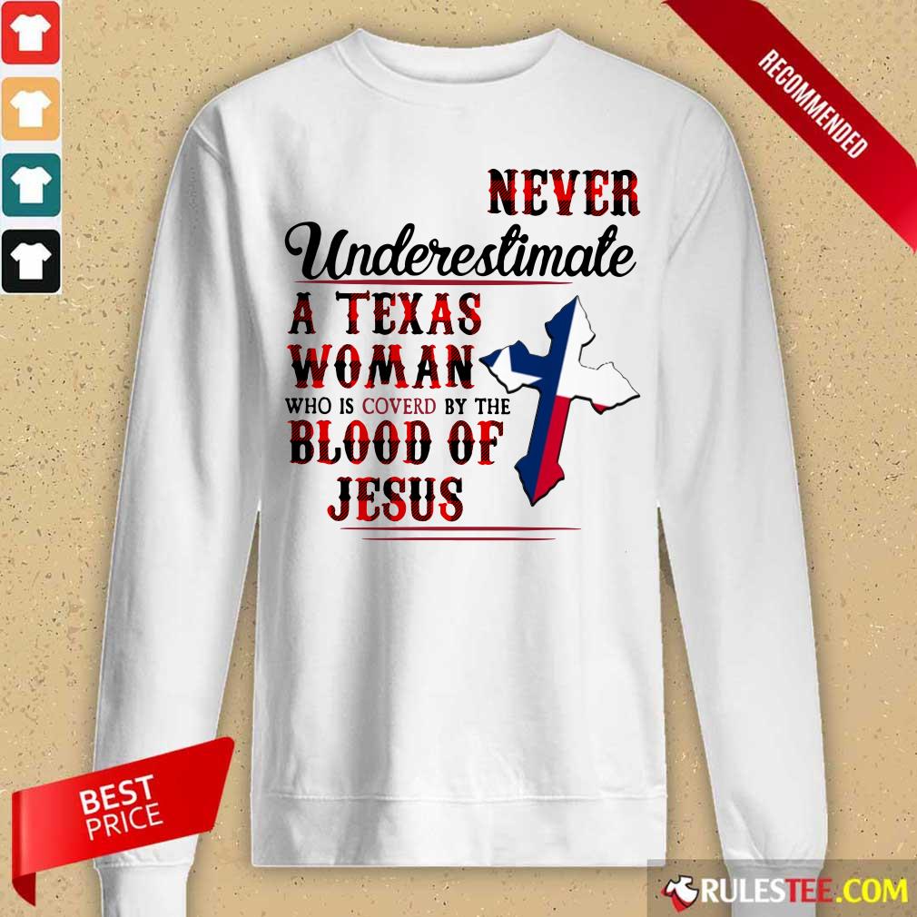 Texas Woman Blood Of Jesus Long-Sleeved