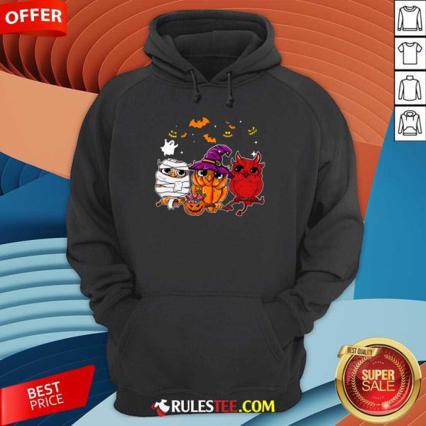 Witch Owl Scary And Cute Halloween Hoodie