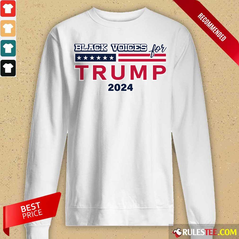 Black Voices For Trump 2024 Long-Sleeved