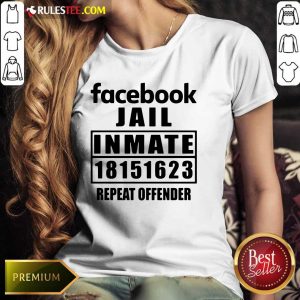 Facebook Jail Inmate 18151623 Repeat Offender Ladies Tee