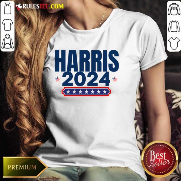 Harris 2024 Stars And Stripes Red White And Blue Ladies Tee