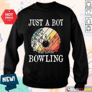Just A Boy Who Loves Bowling Vintage Sweater
