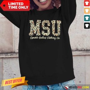 MSU Speckle Bellies Clothing Co Leopard Long-Sleeved