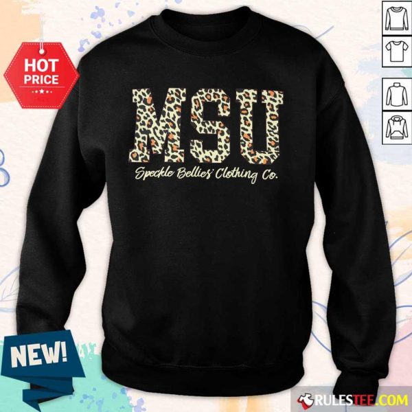 MSU Speckle Bellies Clothing Co Leopard Sweater