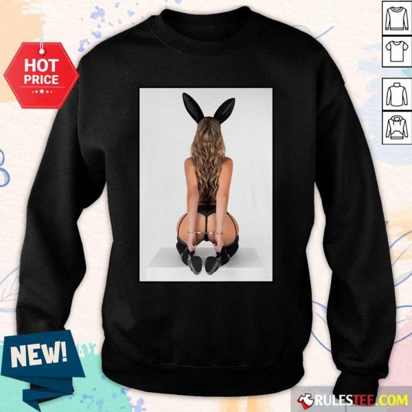 Sexy Girl Graphic Tee Bad Bunny Pinup Girl In Handcuffs Sweater