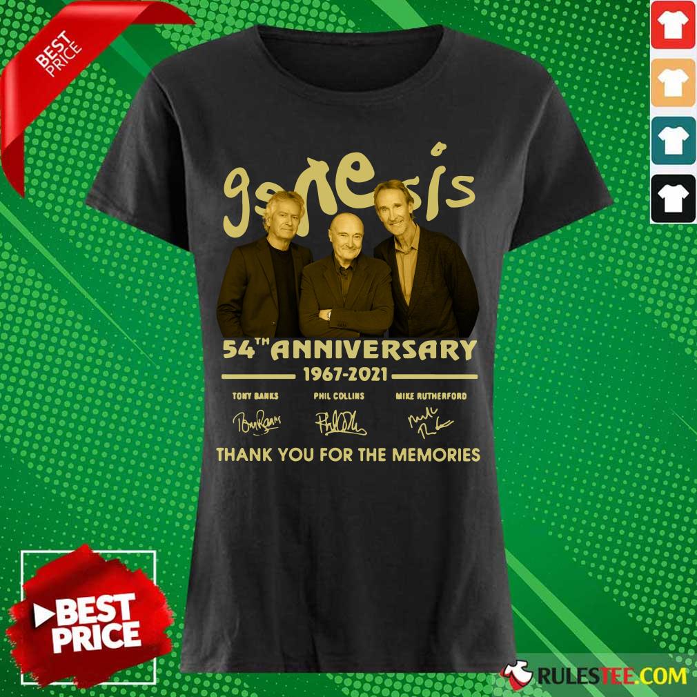 The Genesis 54th Anniversary 1967-2021 Thank You For The Memories Signature Ladies Tee 