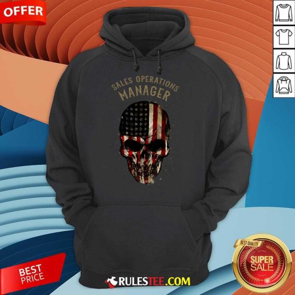 Skull Sales Operations Manager American Flag Hoodie