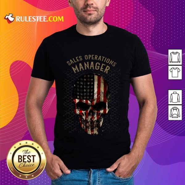 Skull Sales Operations Manager American Flag Shirt