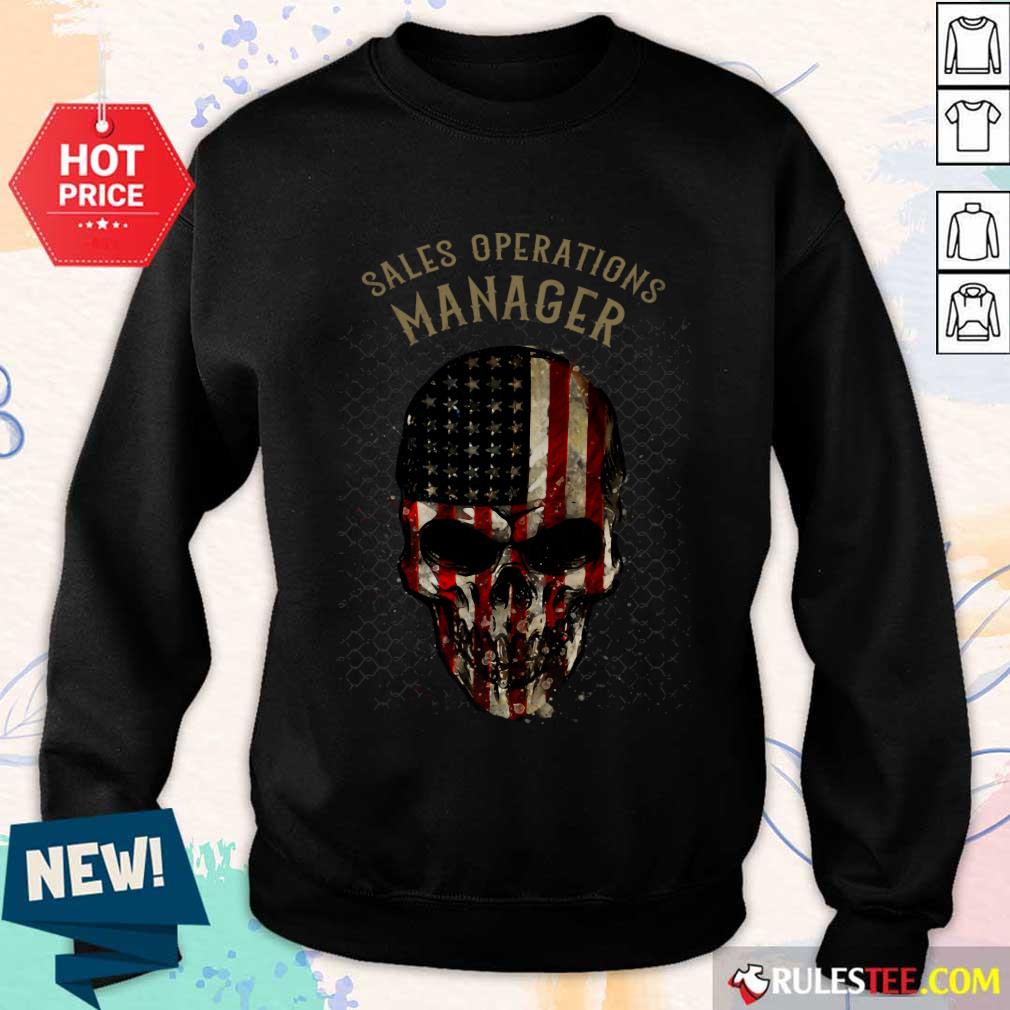 Skull Sales Operations Manager American Flag SweatShirt