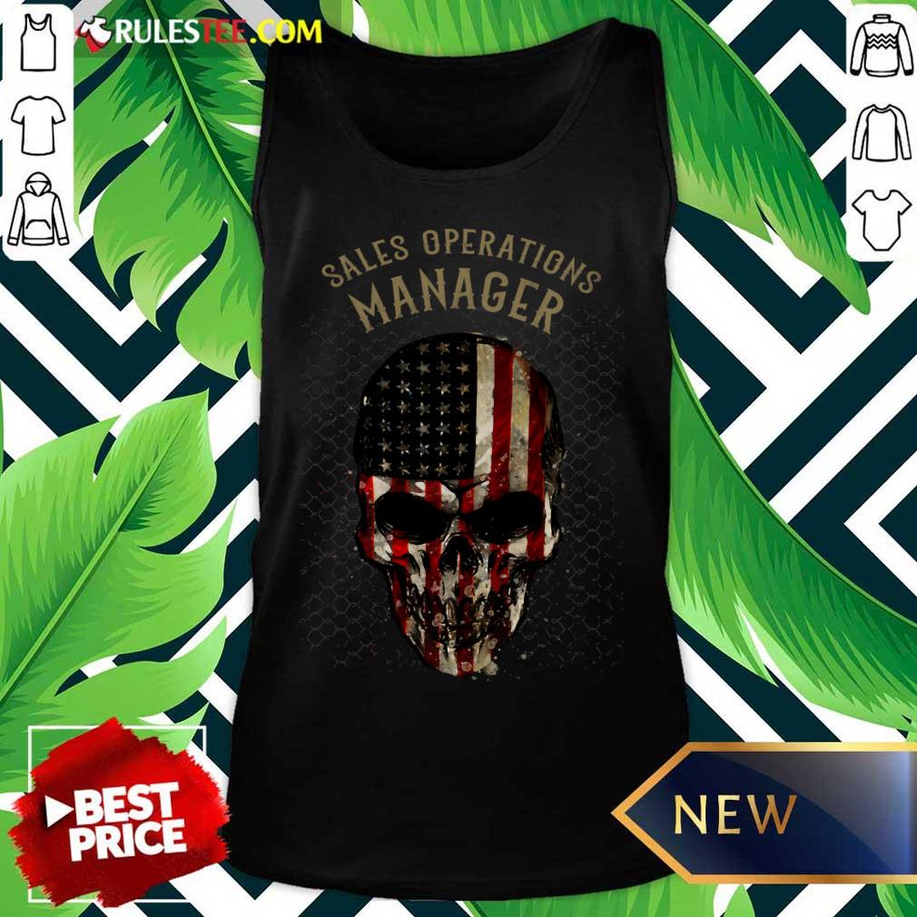 Skull Sales Operations Manager American Flag Tank Top