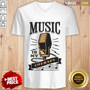 Music Is My Therapy V-neck