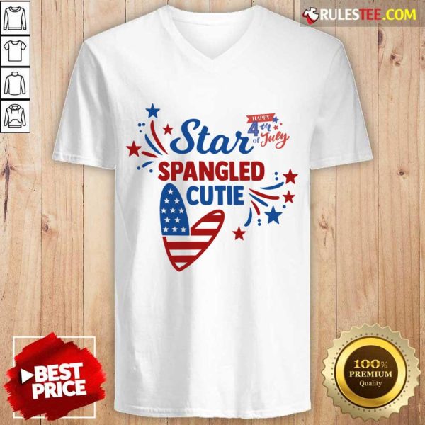 Star Spangled Cutie 4th Of July V-neck