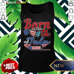 Born On The 4th Of July American Flag Tank Top