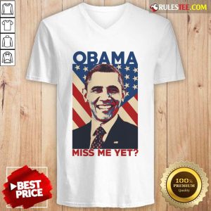 Obama Miss My Yet American Flag V-neck
