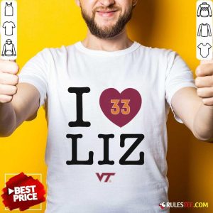 I Love Liz Kitley Virginia Tech 33 T-shirt