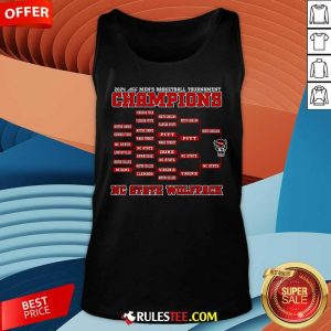 NC State Wolfpack 2024 ACC Men's Basketball Conference Tournament Champions Bracket Tank-top