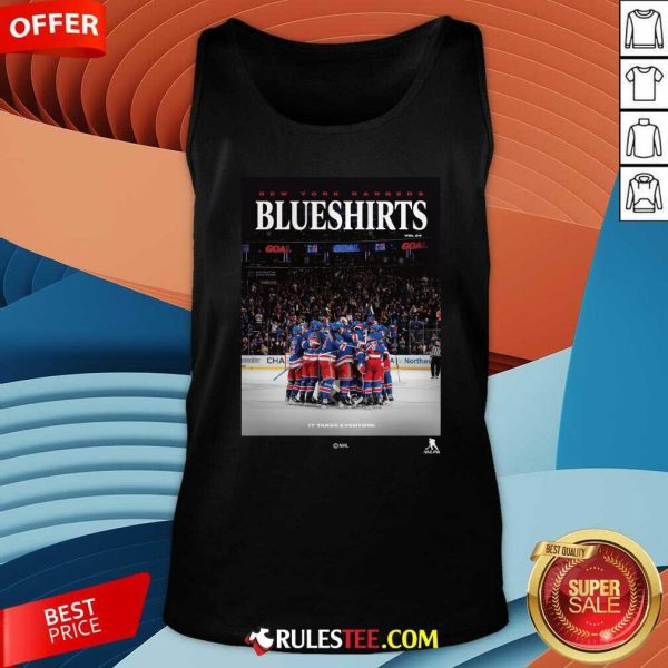 New York Rangers Blueshirts Group Huddle Magazine Tank-top