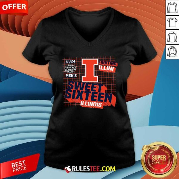 Illinois Fighting Illini Men's Basketball Sweet Sixteen V-neck