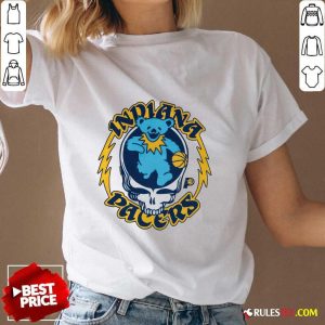 Indiana Pacers Grateful Dead Bear V-neck