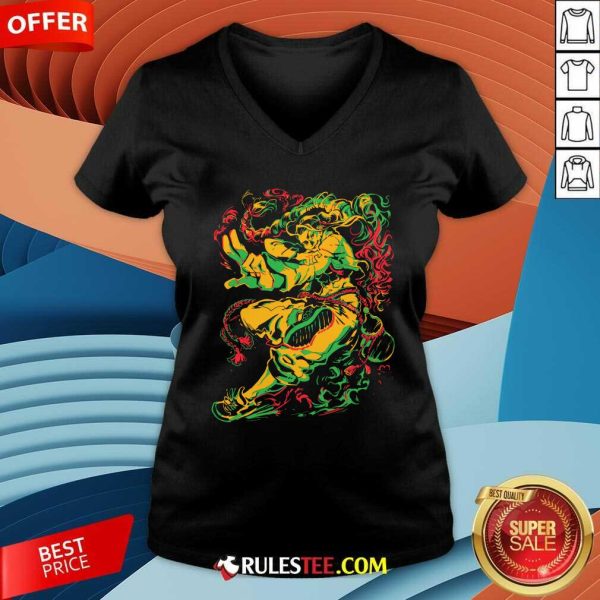 Jamie Street Fighter Black V-neck