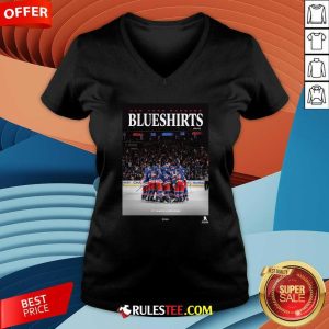 New York Rangers Blueshirts Group Huddle Magazine V-neck