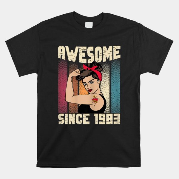 40 Year Old Awesome Since 1983 40th Birthday Shirt