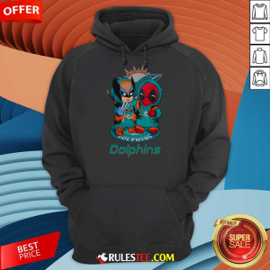 Miami Dolphins Marvel Wolverine Deadpool True Friends Hoodie