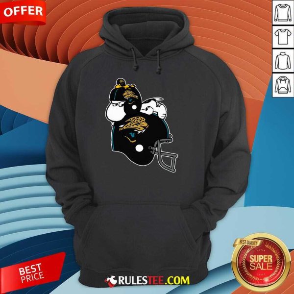 Snoopy And Woodstock Resting On Jacksonville Jaguars Helmet Snoopy And Woodstock Resting On Jacksonville Jaguars Helmet Hoodie