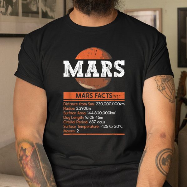 Mars Facts Mars Planet Space Lover Shirt
