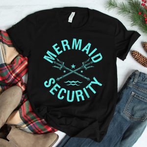 Mermaid Security Birthday Party Mer Dad Merman Shirt