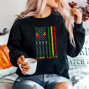 One Love Usa American Flag Rasta Reggae Reggae Music Note Sweatshirt