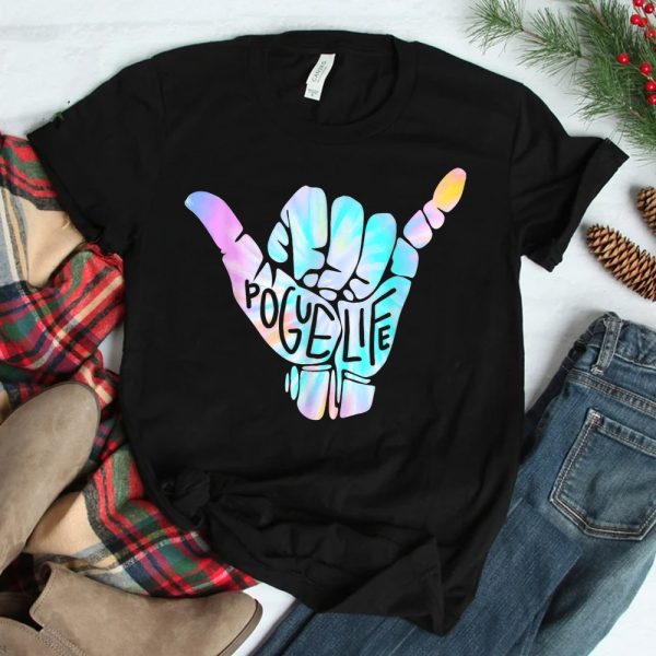 Pogue Life Shaka Hand Hang Loose Tie Dye Pattern Shirt