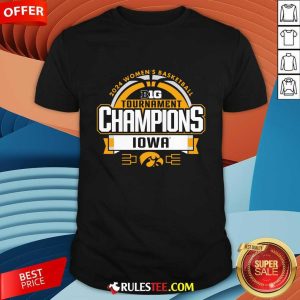 Iowa Hawkeyes 2024 Big Ten Women's Basketball Conference Tournament Champions Locker Room T-Shirt