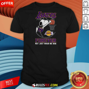 Los Angeles Lakers Snoopy Basketball Fan Forever Not Just When We Win Love T-shirt
