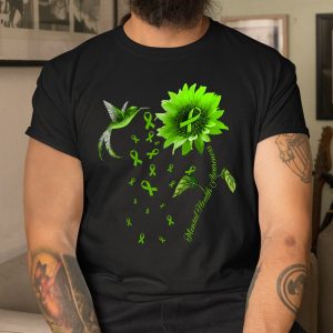 Sunflower Hummingbird Green Ribbon Mental Health Awareness Shirt