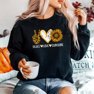 Sunflower Peace Love Sunshine Sunflower Sweatshirt