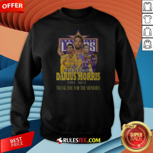 Rest In Peace Darius Morris 1991-2024 Thank You For The Memories Sweatshirt