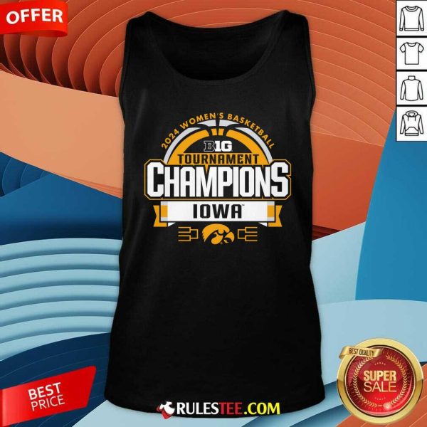 Iowa Hawkeyes 2024 Big Ten Women's Basketball Conference Tournament Champions Locker Room Tank-top