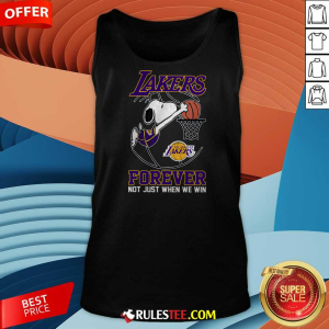 Los Angeles Lakers Snoopy Basketball Fan Forever Not Just When We Win Love Tank-top