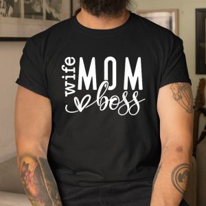 Wife Mom Boss Golden Heart Love Shirt