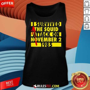 Awesome I Survived The Squid Attack V2 Tank-Top