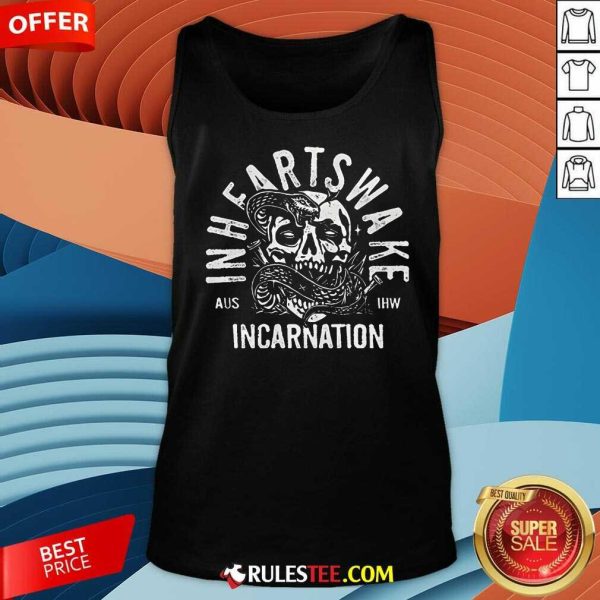 Awesome In Hearts Wake Snake Skull Tank-Top