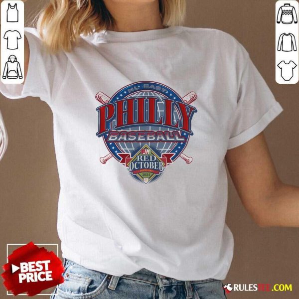 Awesome Philiy Baseball Red October 2024 V-Neck