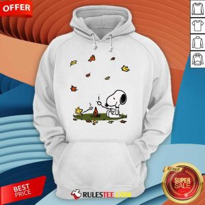 Awesome Snoopy Camping In Autumn Hoodie