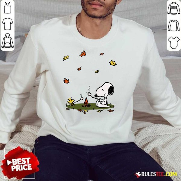 Awesome Snoopy Camping In Autumn Sweatshirt