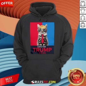 Cute Cats For Trump 2024 Hoodie