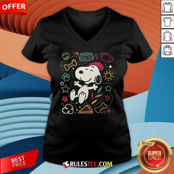 Cute Snoopy All The Best V-Neck